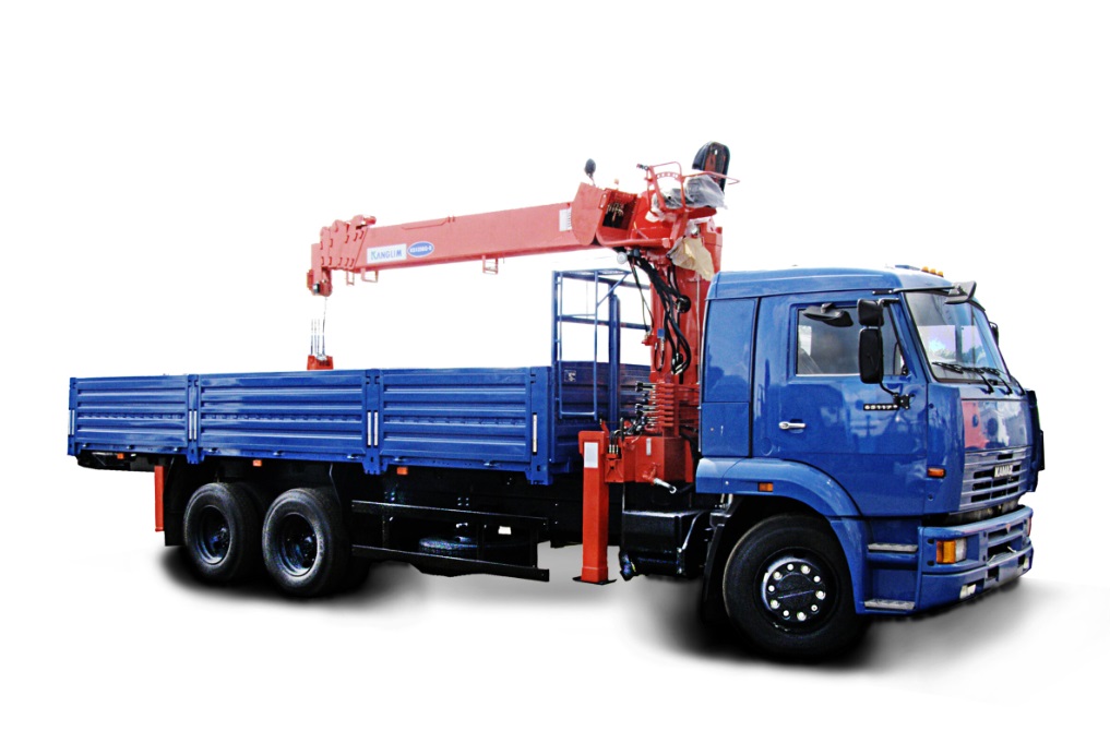 Самосвал камаз 65117 с КМУ Kanglim KS 1256 Gll
