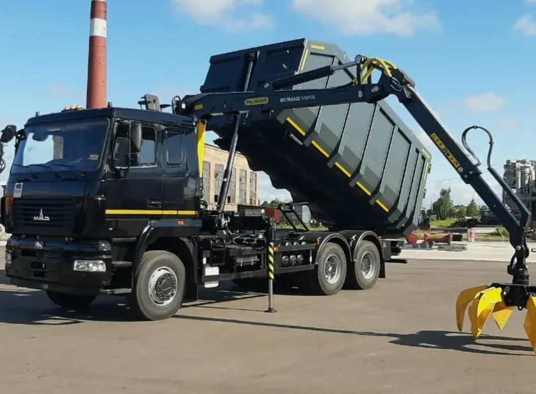 Ломовоз маз 6312 КМУ велмаш 10-74М