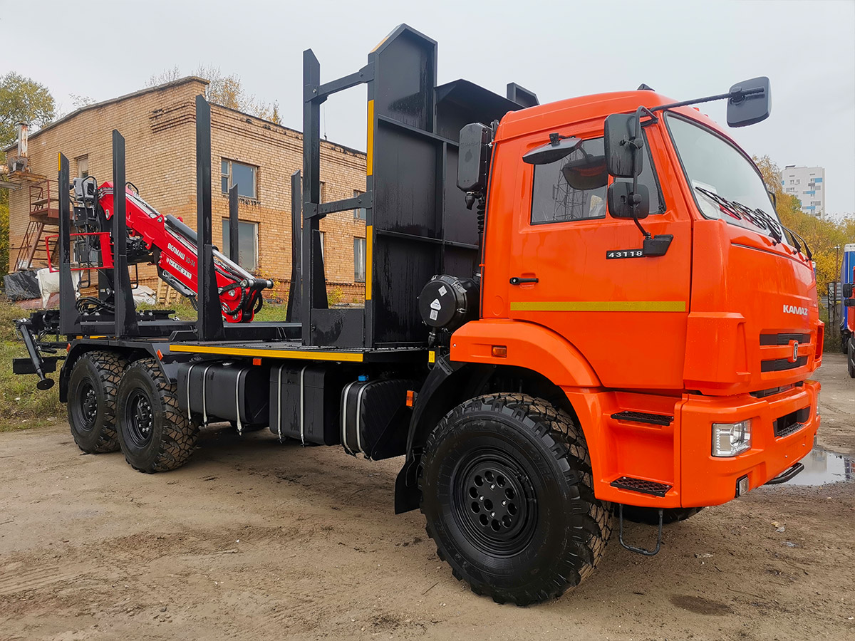 Сортиментовоз КАМАЗ 43118 с КМУ Велмаш ВМ10-74