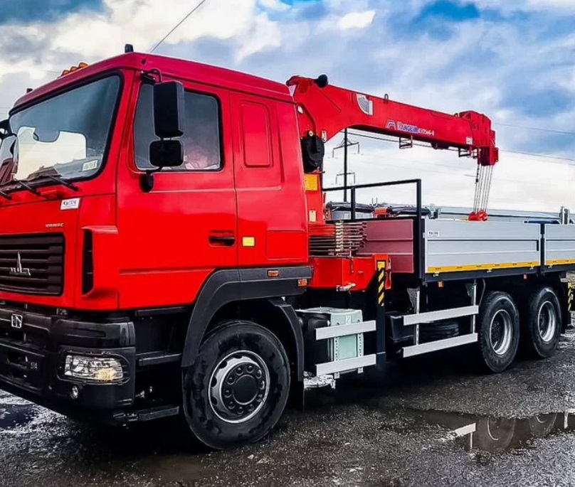 Бортовой автомобиль МАЗ 6312 с КМУ Kanglim KS 1256 Gll