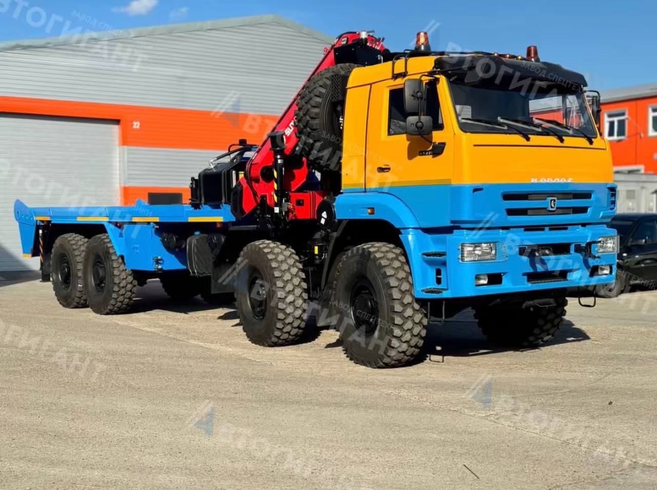 Автомобиль специальный для транспортировки блока манифольдов на шасси КАМАЗ 6560-53